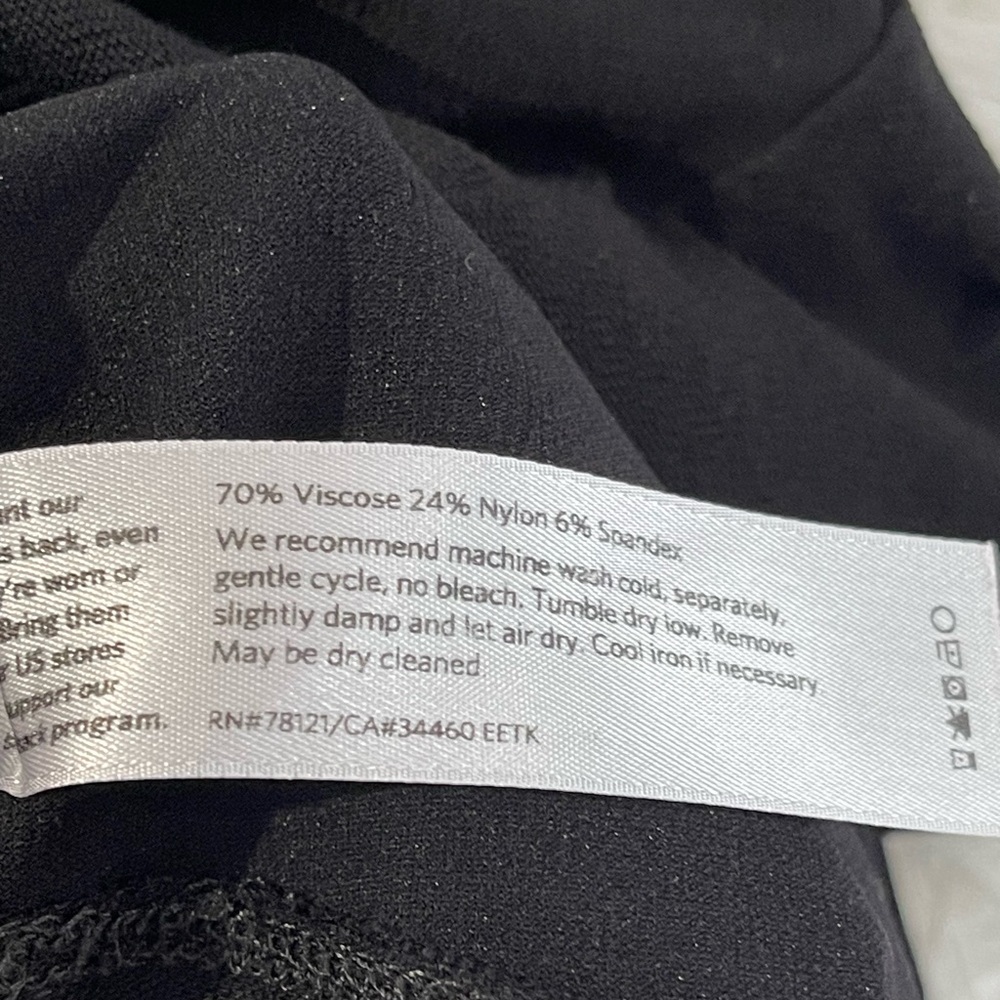 Eileen Fisher Womens Pull On Pants Size Small Petite Black Stretch Casual - Picture 7 of 8